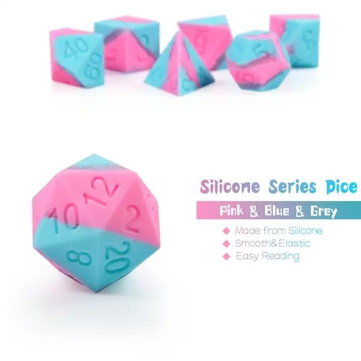 Candy Swirl Silicone Dice Set - Living Skies Games
