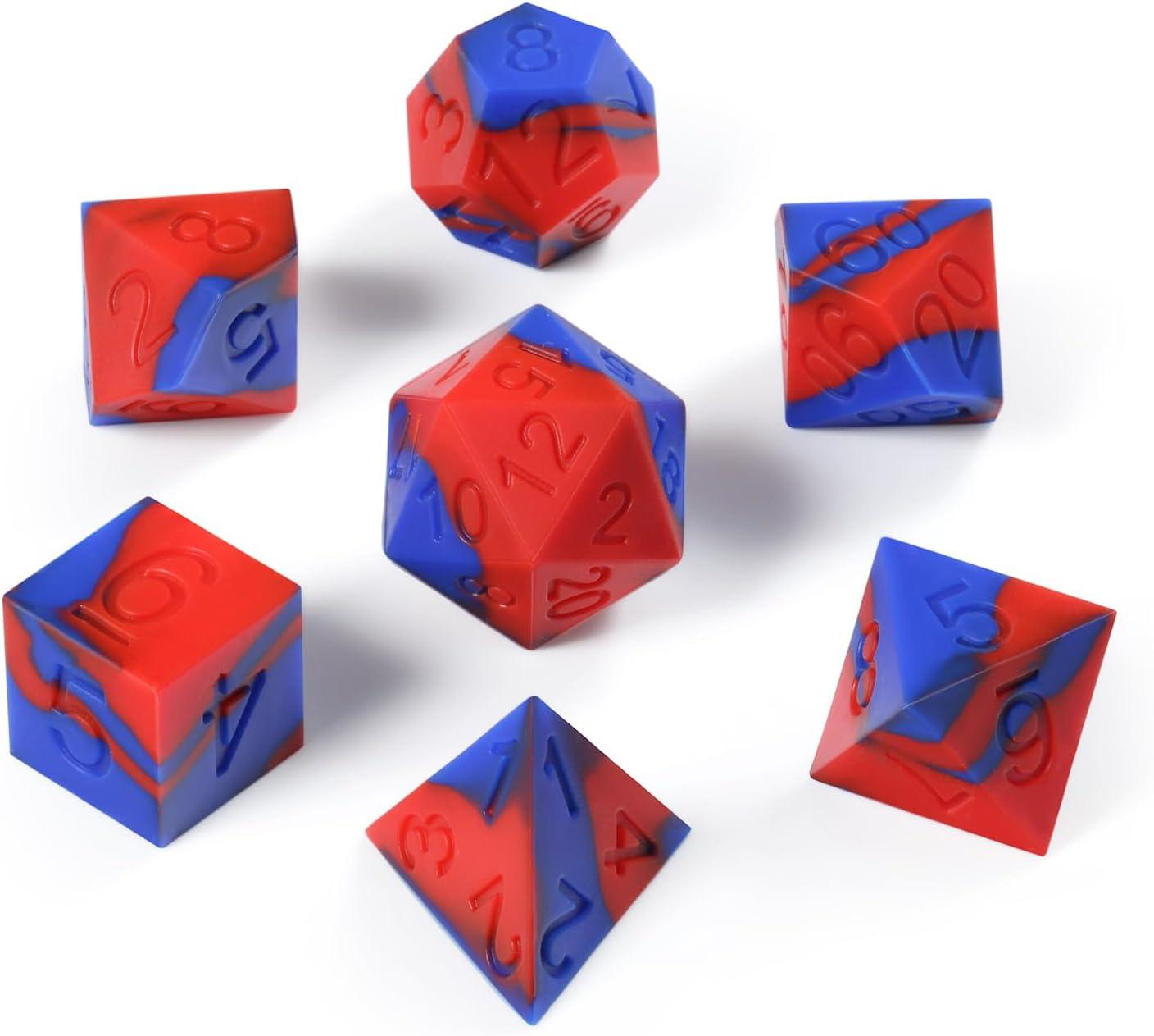 Cerulean Flame Silicone Dice Set - Living Skies Games