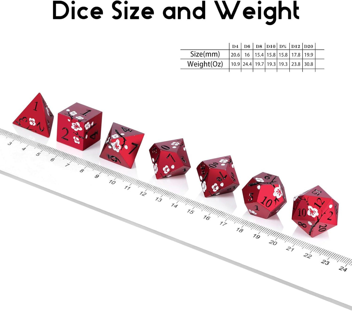 Crimson Sakura Legend Dice Set - Living Skies Games