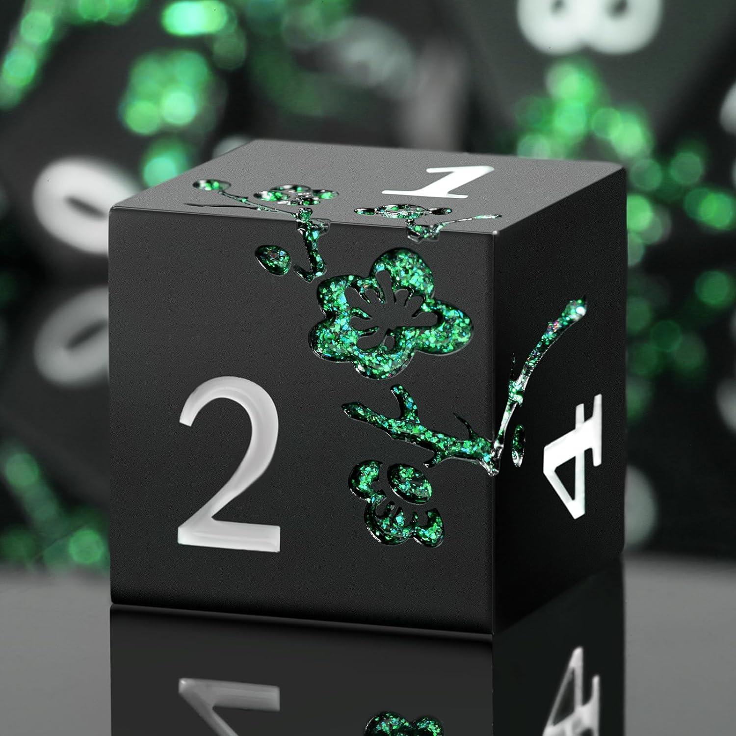 Emerald Blossom Tranquility Dice Set - Living Skies Games
