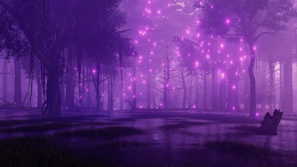 Purple Forest Background Photo