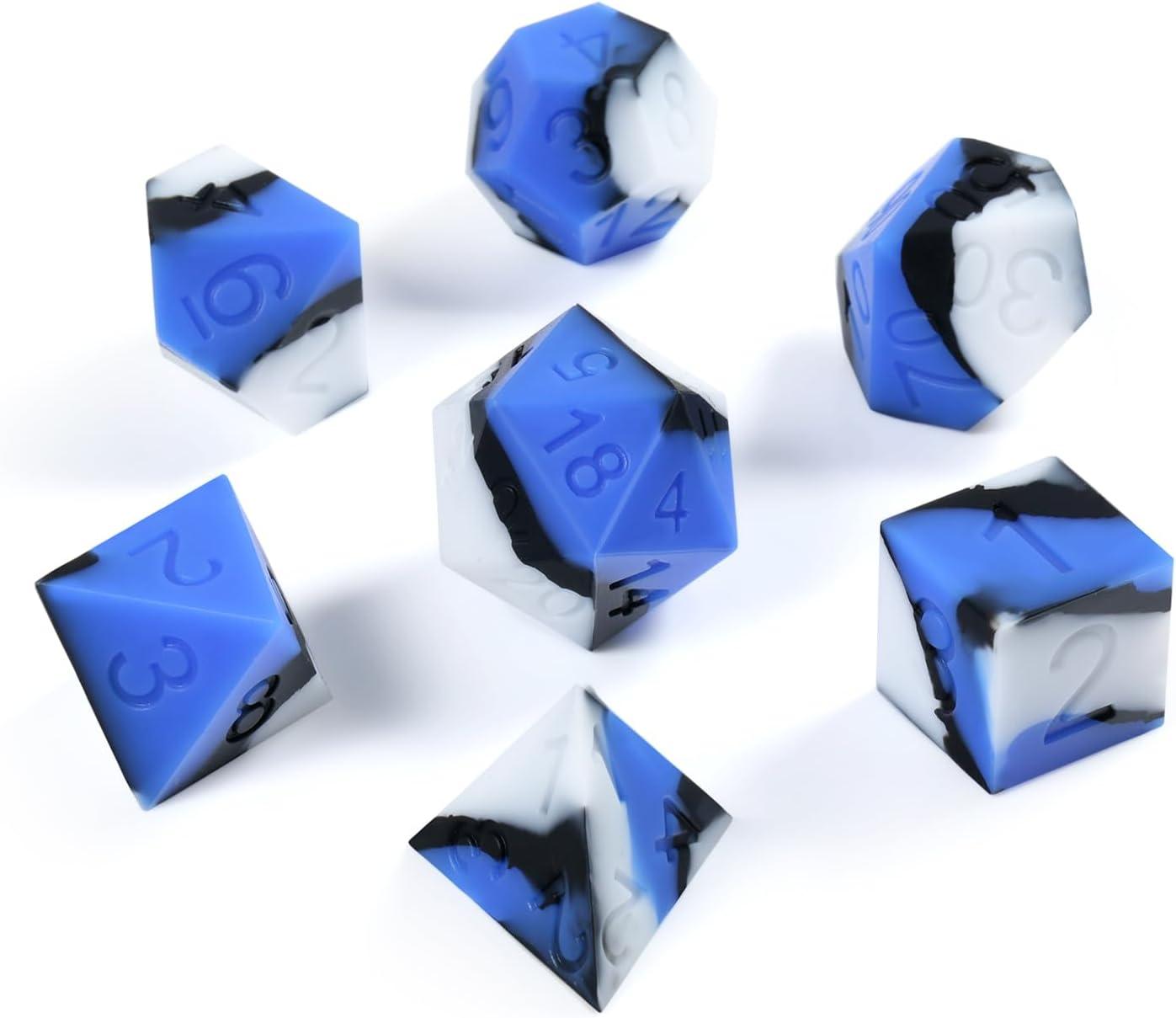 Midnight Swirl Silicone Dice Set - Living Skies Games