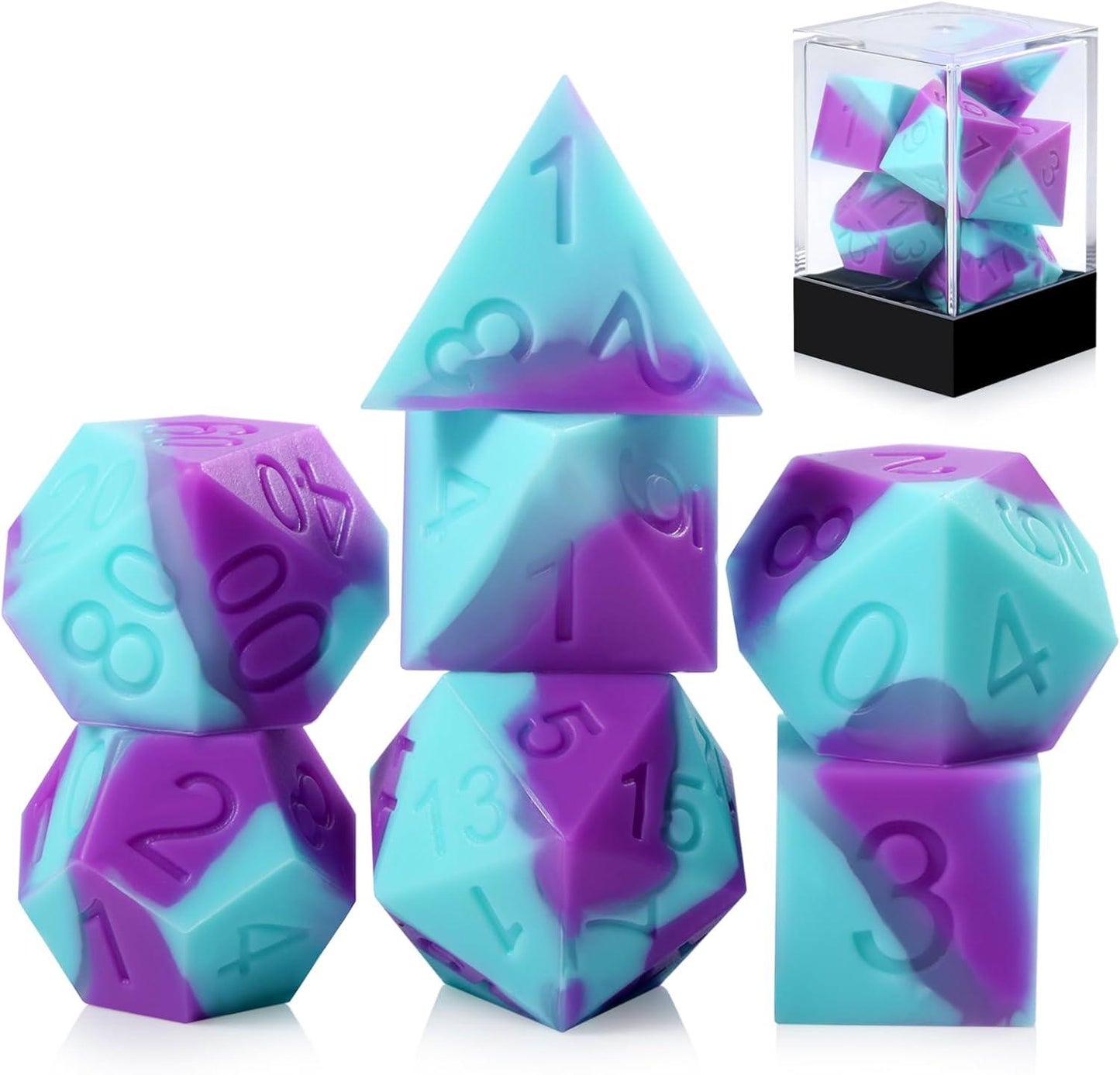 Mystic Lagoon Silicone Dice Set - Living Skies Games
