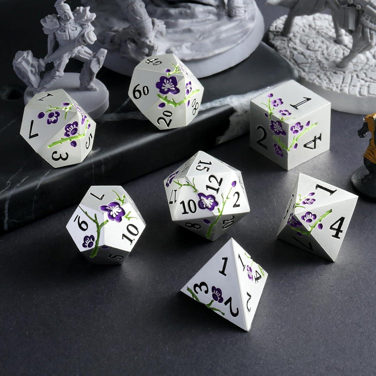 Silver Wisteria Serenity Dice Set - Living Skies Games