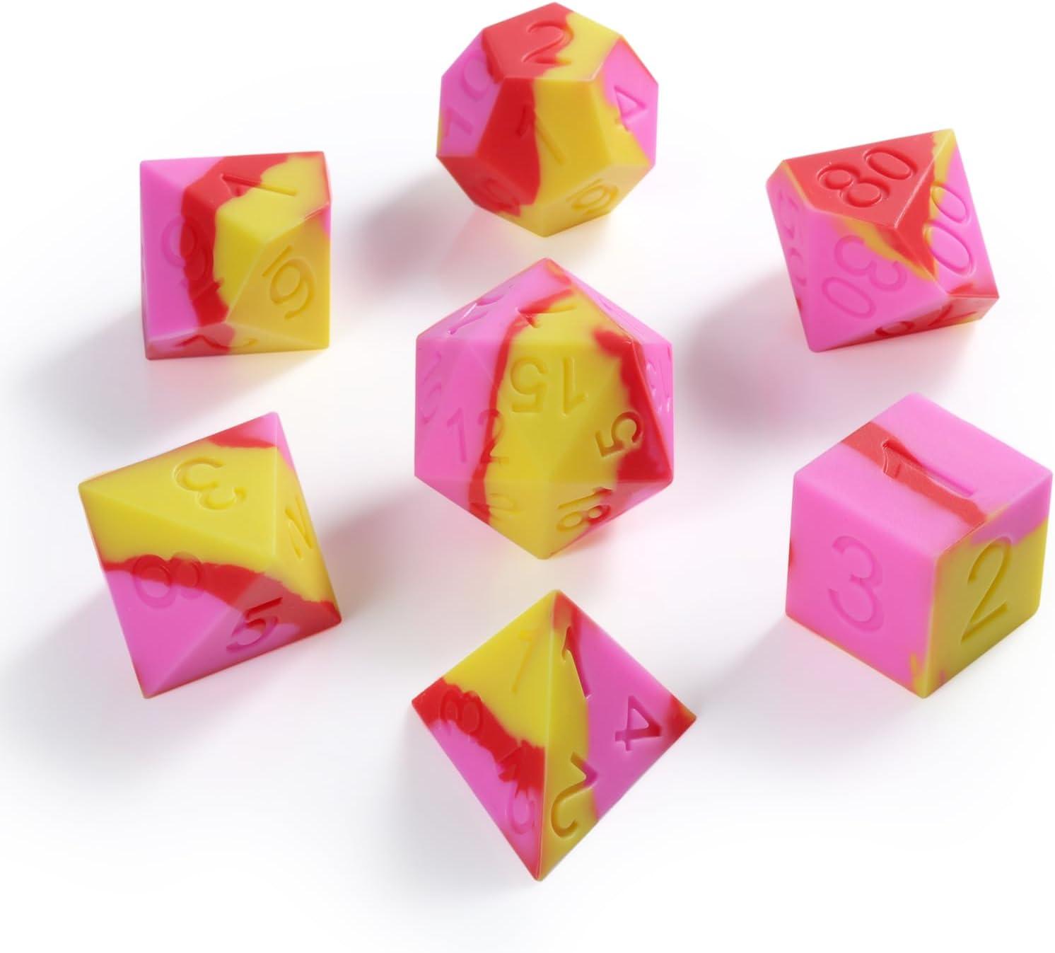 Sunset Fusion Silicone Dice Set - Living Skies Games