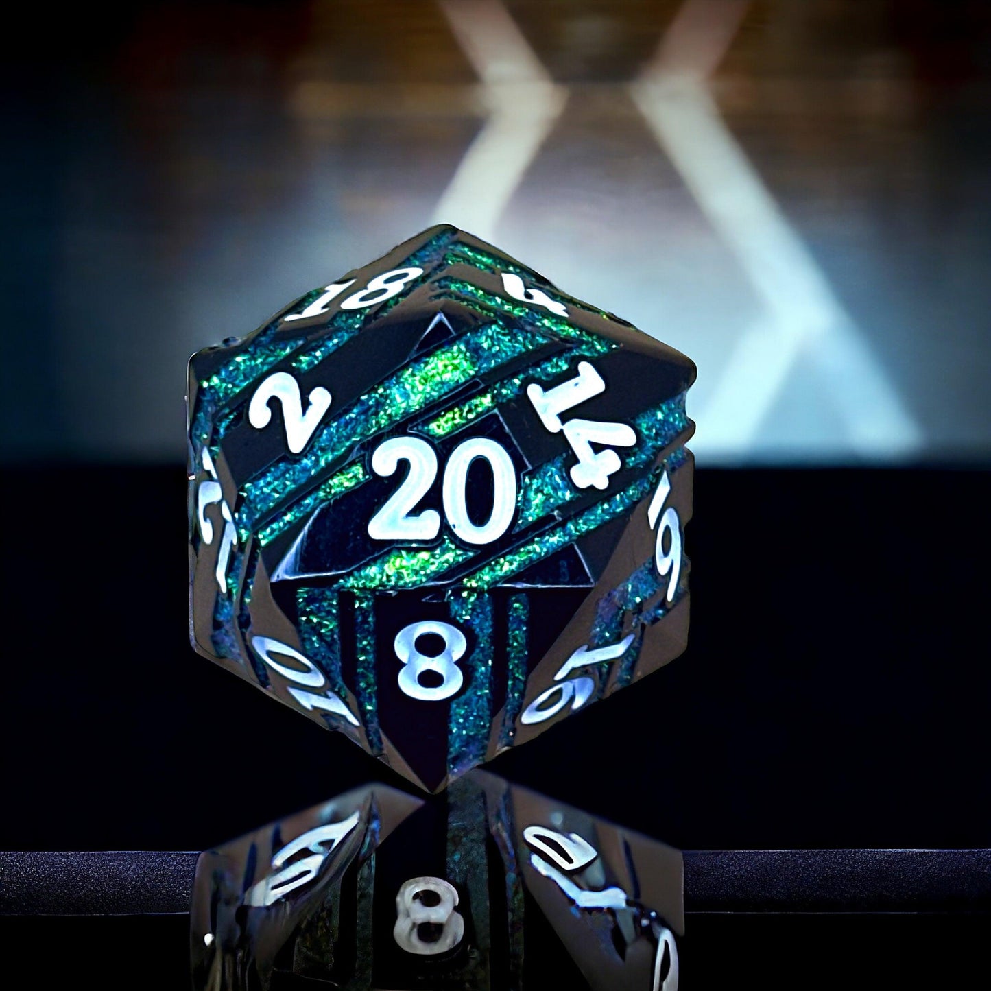 Verdant Shadow Titan D20 Dice - Living Skies Games