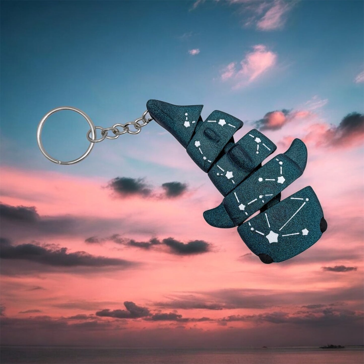Flexi Galaxy Whale Shark Keychain