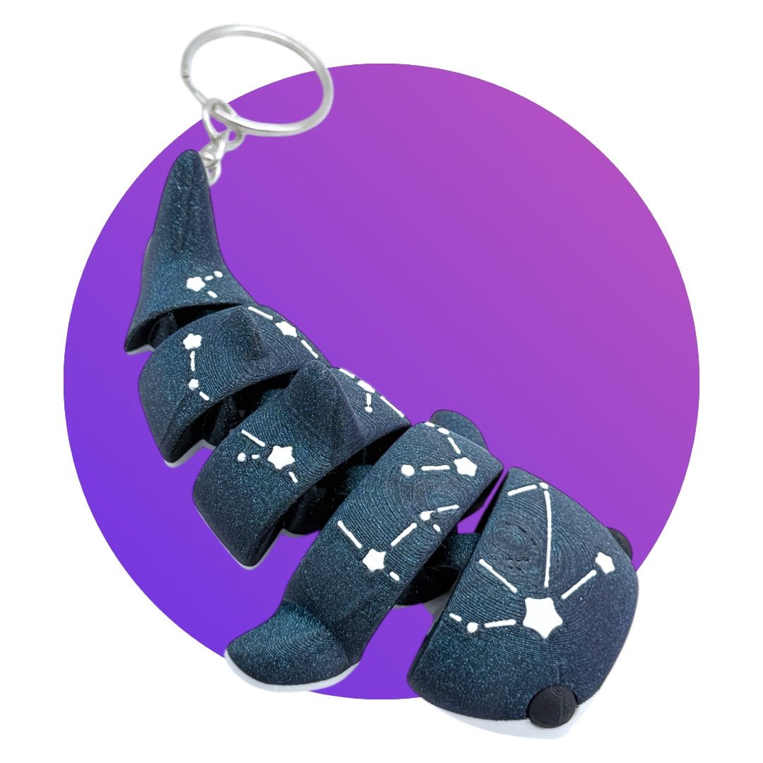 Flexi Galaxy Whale Shark Keychain