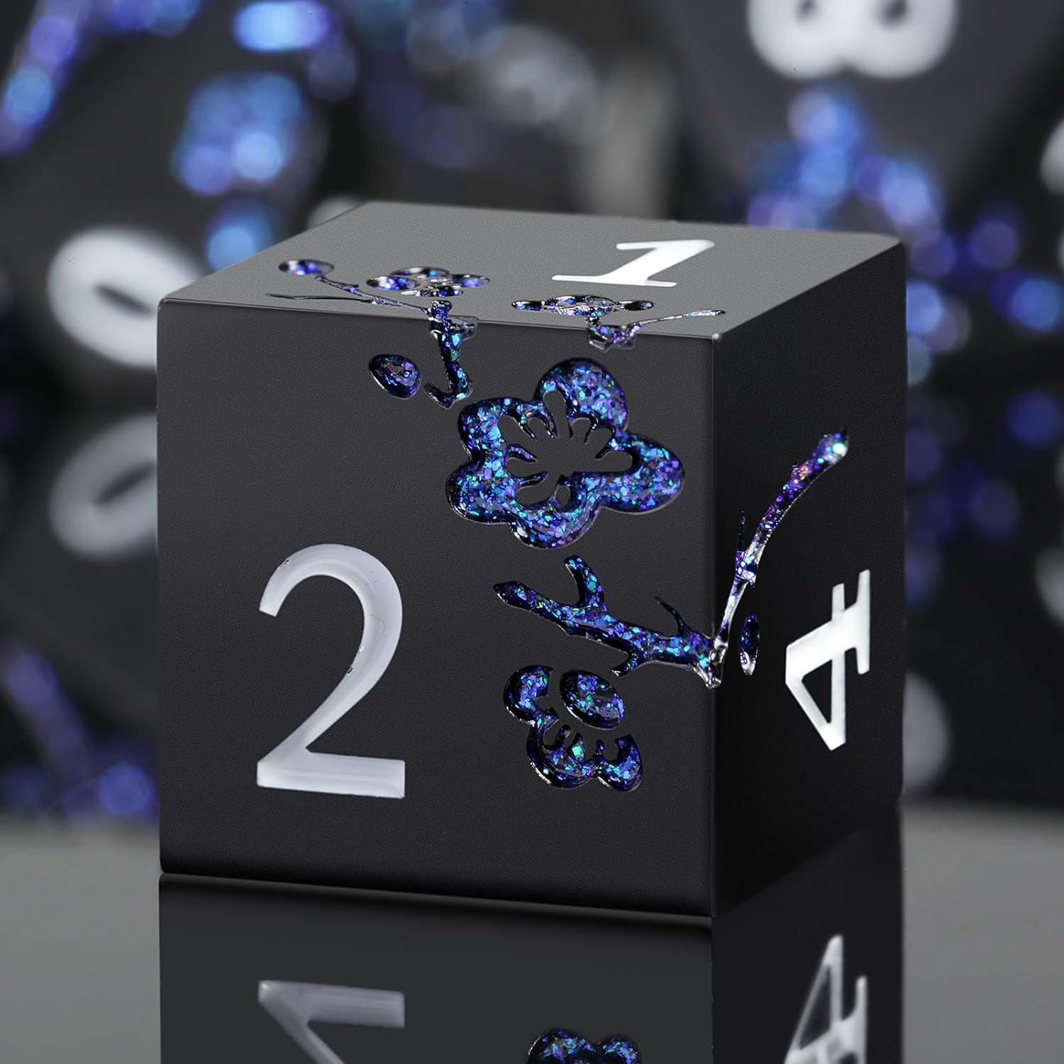Abyssal Azure Bloom Dice Set - Living Skies Games