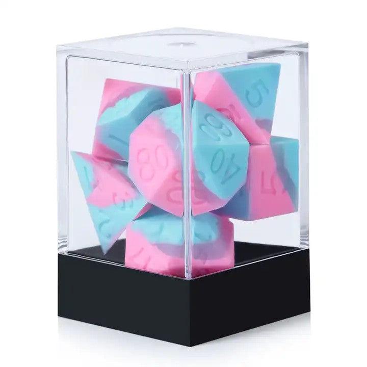 Candy Swirl Silicone Dice Set - Living Skies Games