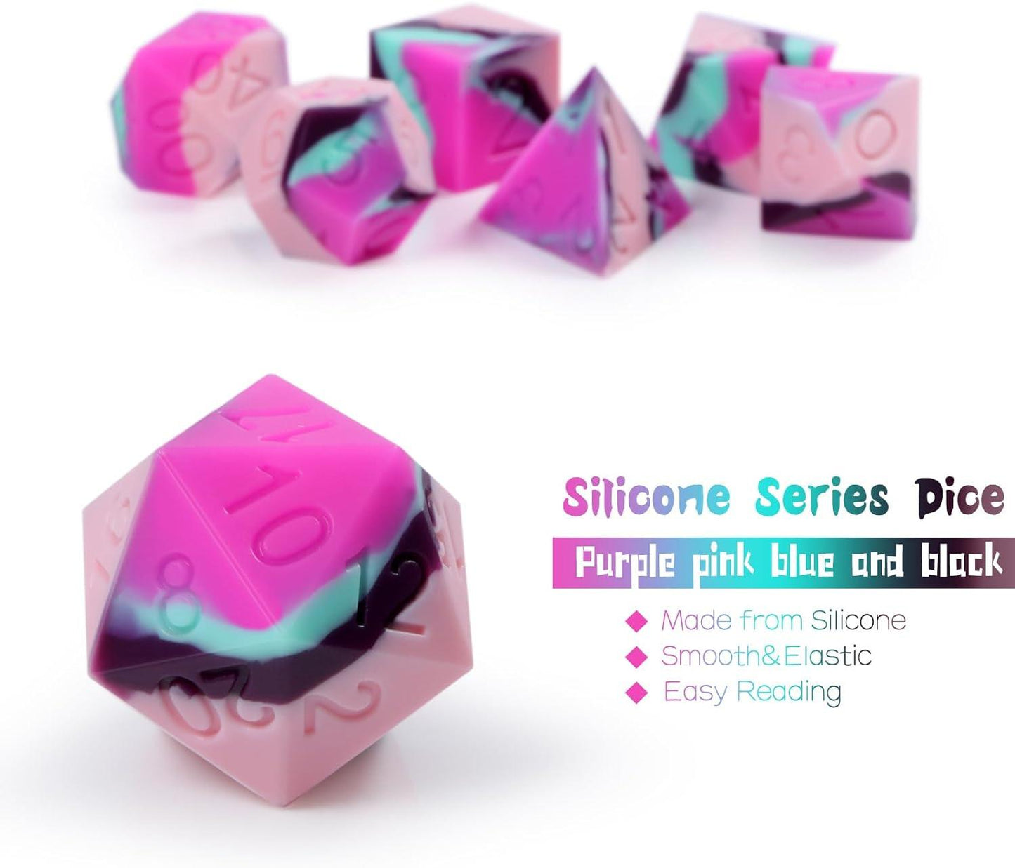 Dusk Bloom Silicone Dice Set - Living Skies Games