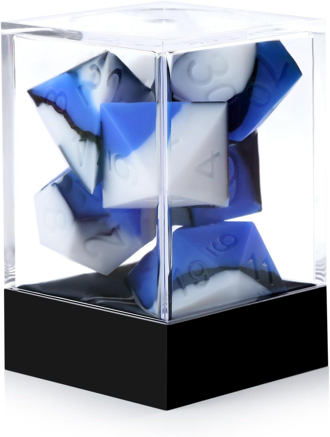 Midnight Swirl Silicone Dice Set - Living Skies Games