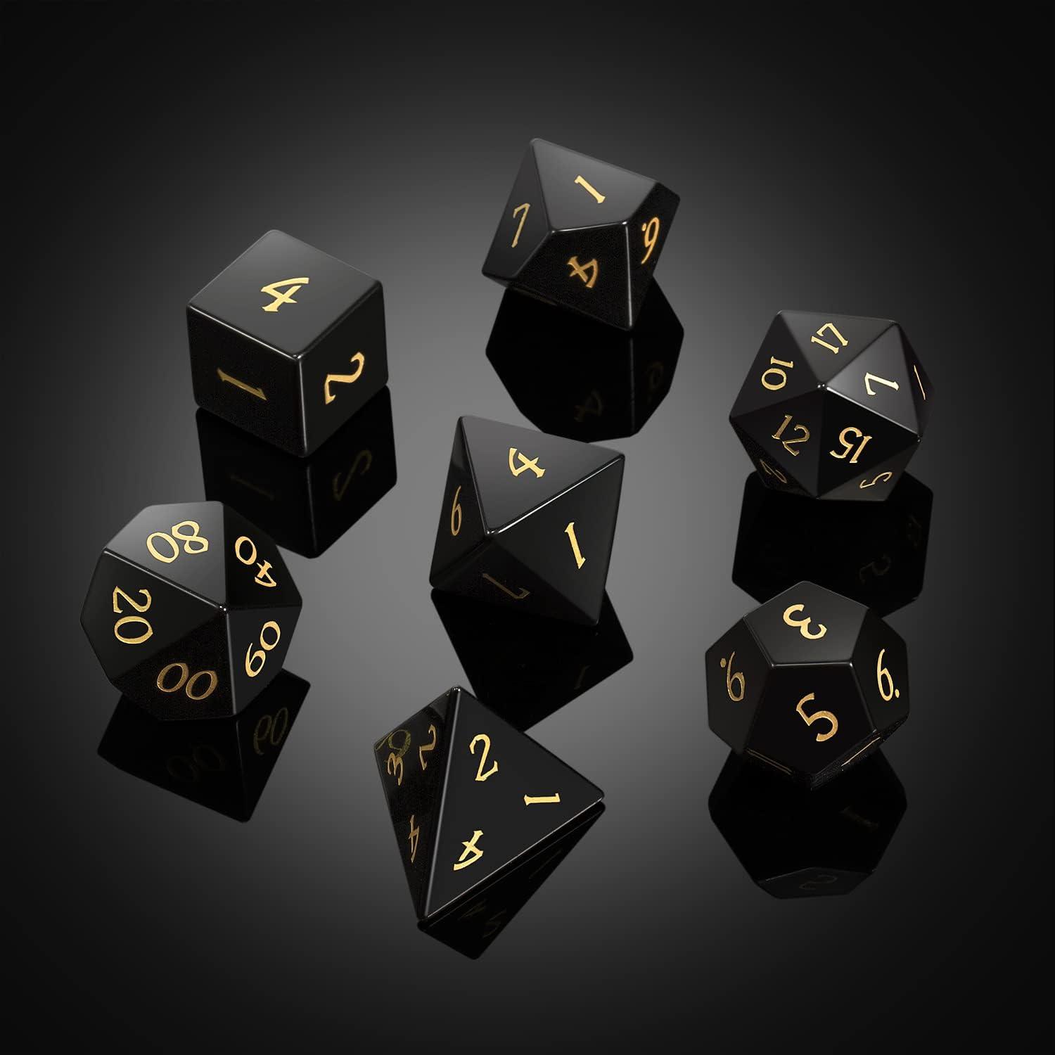 Obsidian Nightfall Dice Set - Living Skies Games