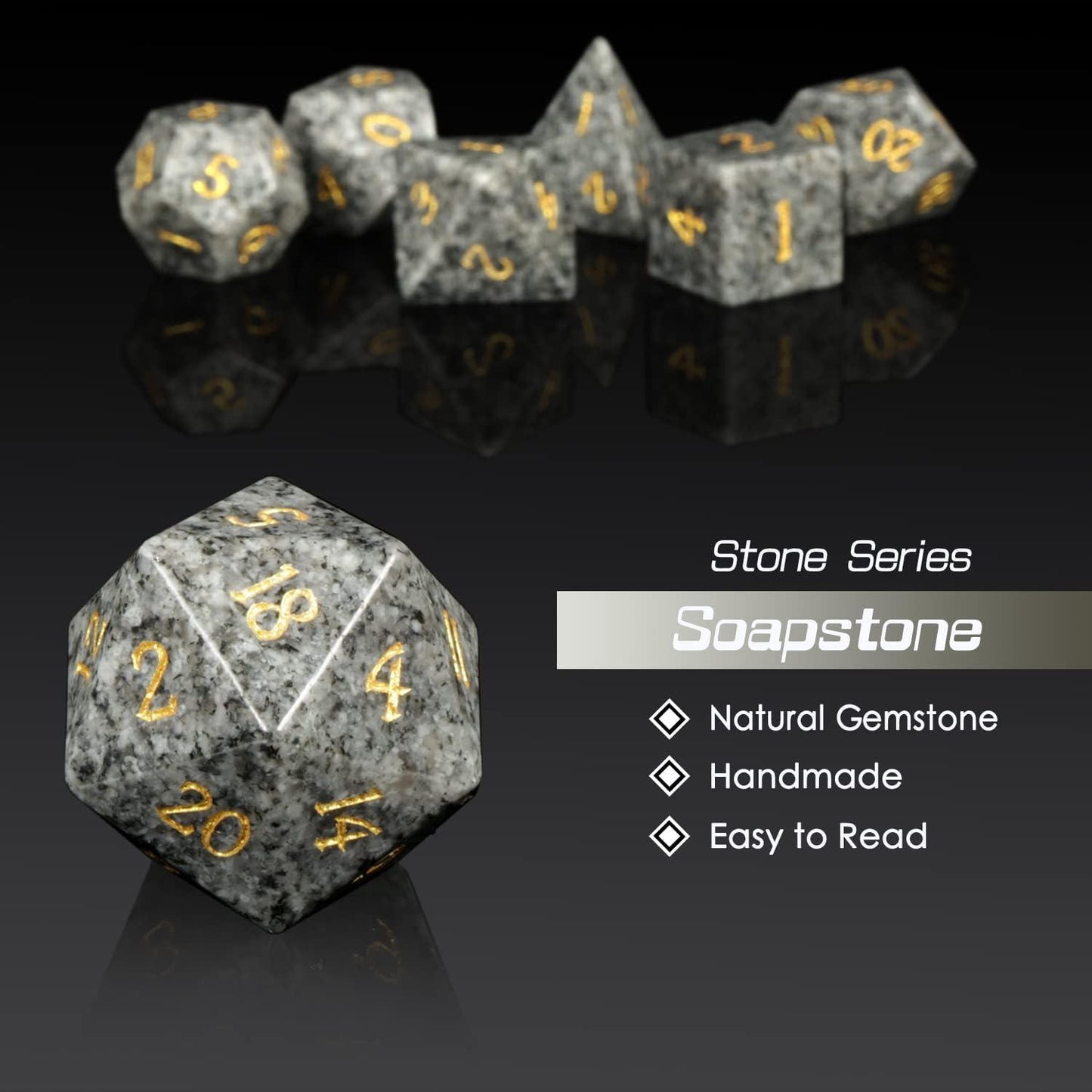 Soapstone Serenity Dice Set - Living Skies Games