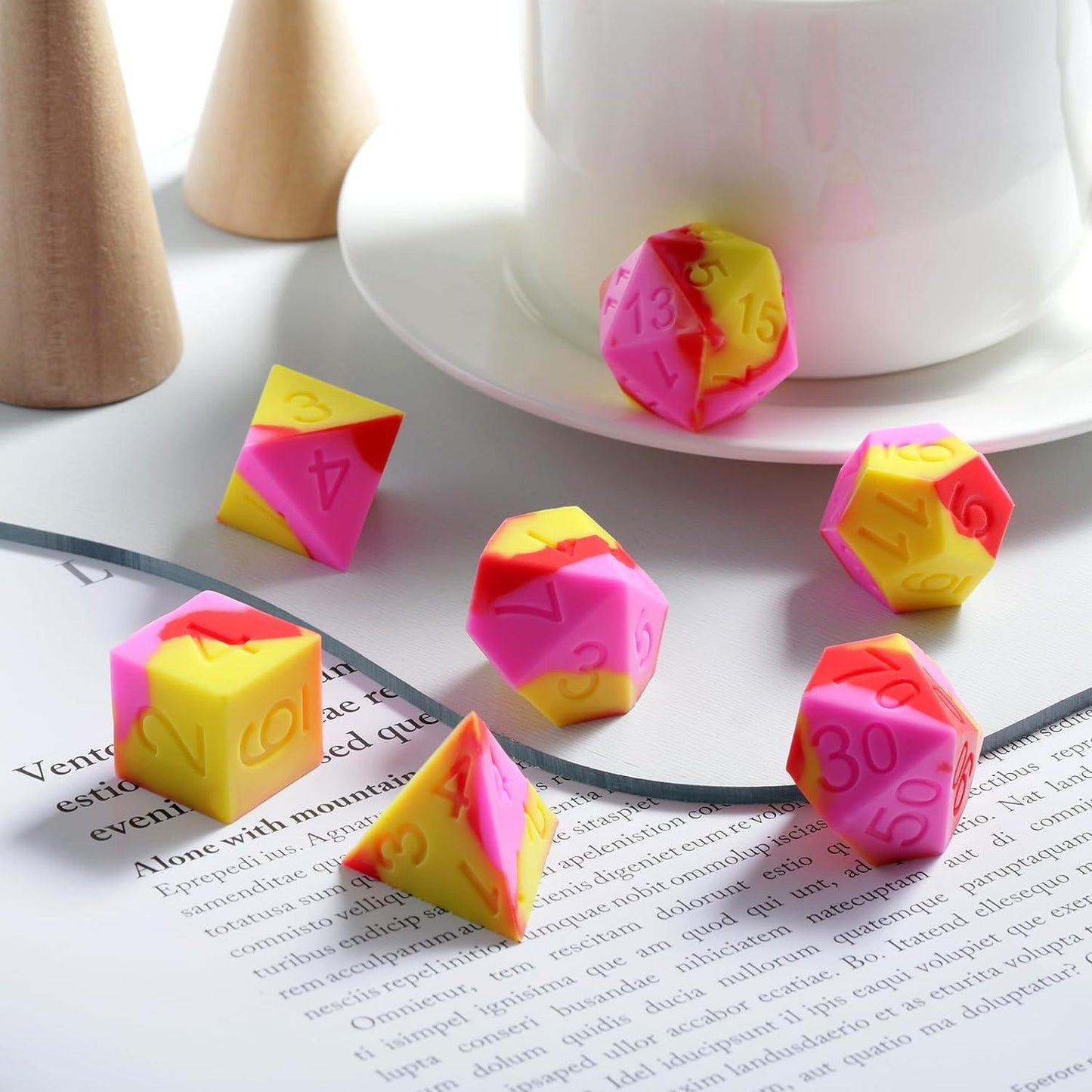 Sunset Fusion Silicone Dice Set - Living Skies Games