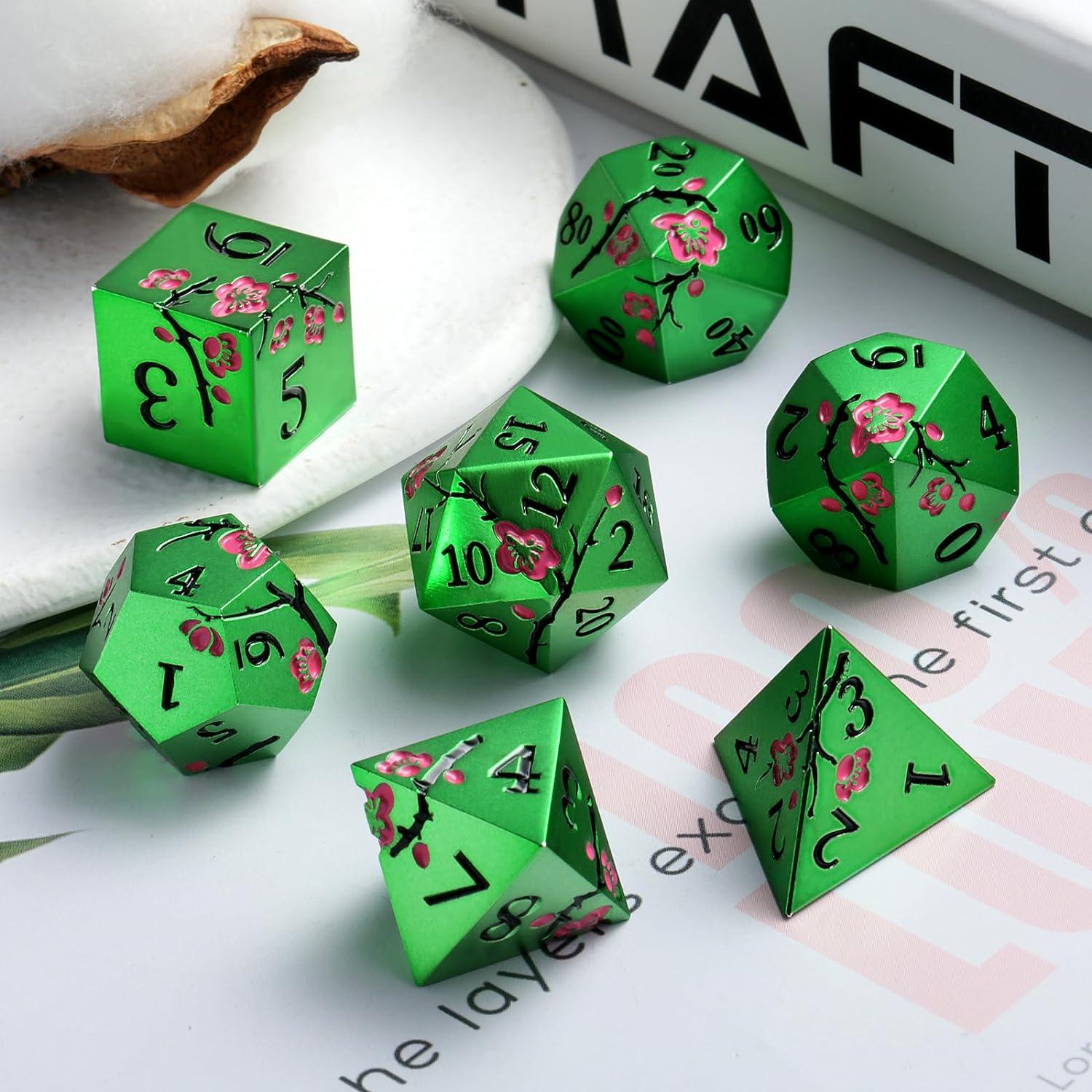 Verdant Cherry Blossom Dice Set - Living Skies Games