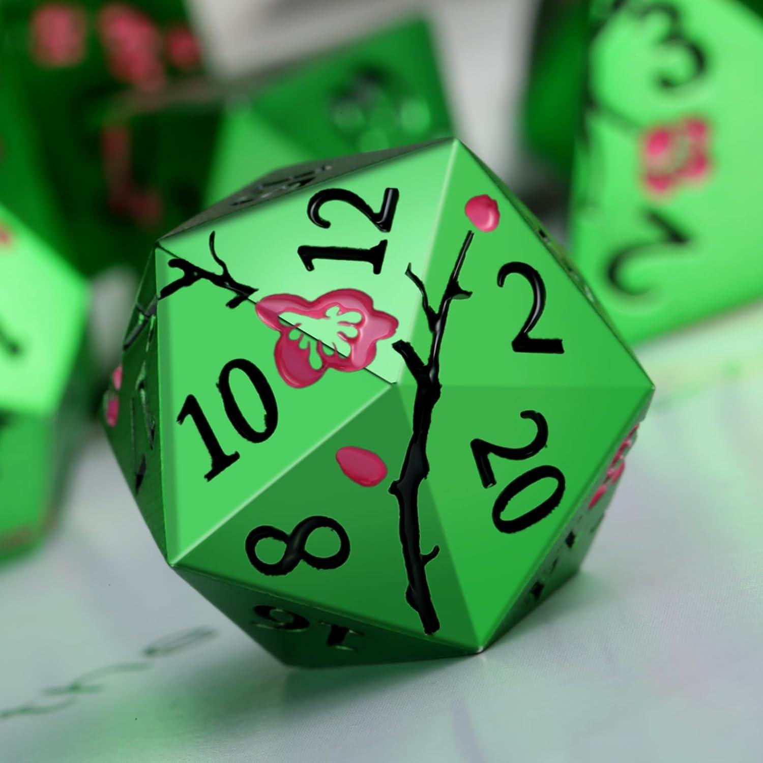 Verdant Cherry Blossom Dice Set - Living Skies Games